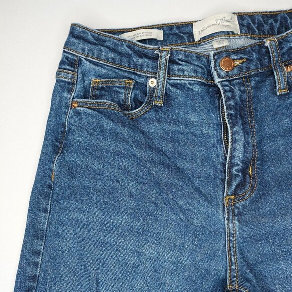 Universal Thread Womens Jeans 6/28R High Rise Slim Straight Distressed Denim - Picture 4 of 16